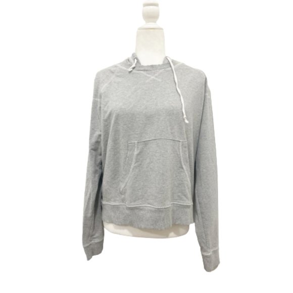 Athleta Grey Hoodie Modal Cotton Sweatshirt Size XL - Picture 1 of 7